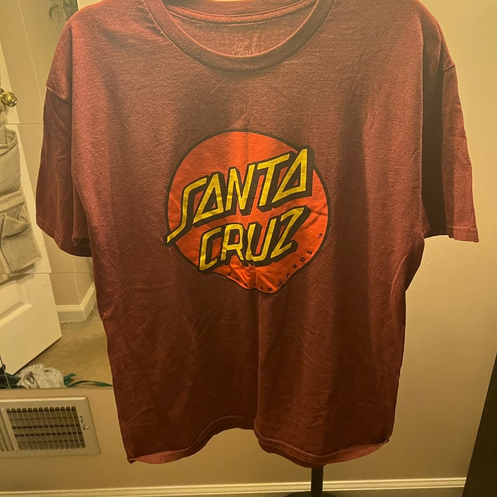 Maroon Santa Cruz tee